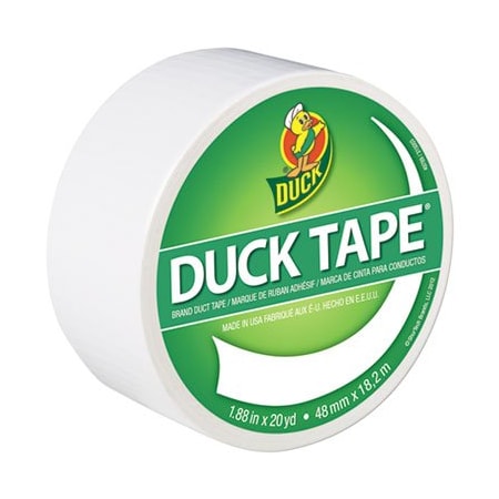 Shurtech Brands Duck, COLORED DUCT TAPE, 3in CORE, 1.88in X 20 YDS, WHITE 1265015